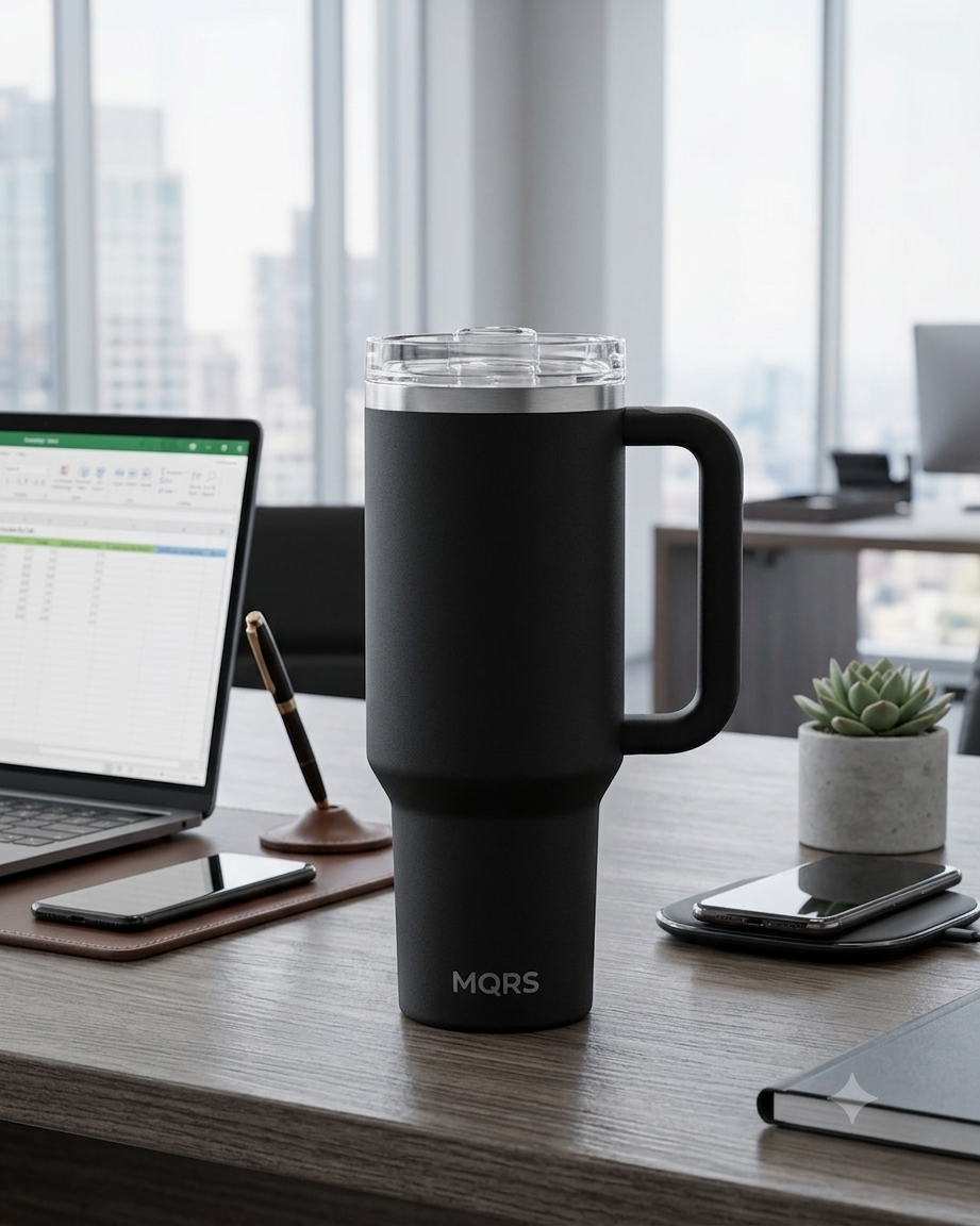 MQRS Premium Insulated Tumbler with Handle, 1200ml